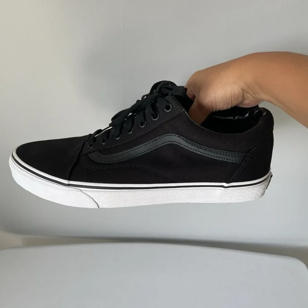Vans Old Skool Retro Boom Boom Men's Sneakers Shoes White Black Size 11 Wide